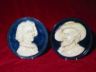 Paar Künstlerteller. Um 1860 