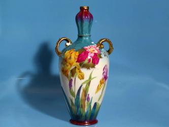 Steingutvase. Mehlem-Bonn, um 1890 