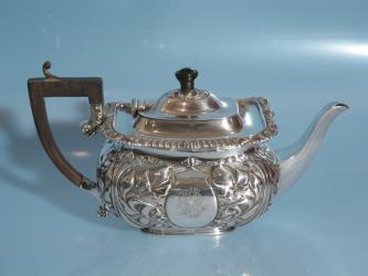Silberne Teekanne. Sheffield, 1901 