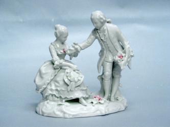 Rokoko-Figurengruppe. Sitzendorfer Porzellan - neu - UVP 196,00 