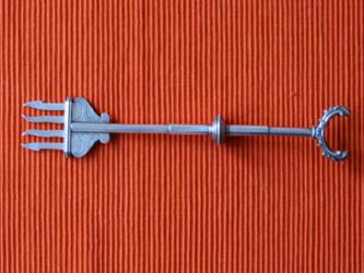 Silberne Jugendstil-Fleischgabel. Deutsch um 1910 