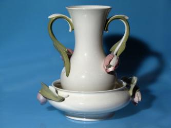 Vase in Schale. Goebel, um 1980 