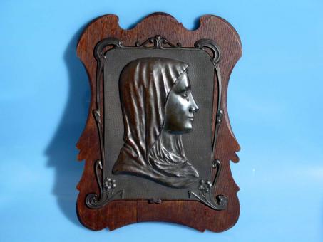 Bronzerelief La Pleureuse. Um 1910 