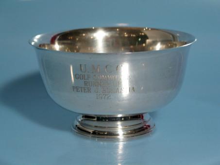 Silberne Golfpreis-Schale. Amerika um 1970 