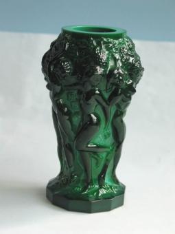 Vase aus Malachitglas 