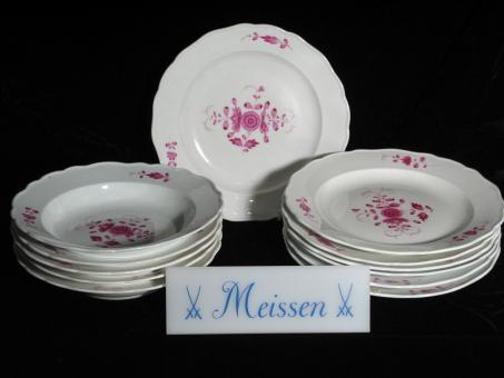 12 Teller. Meissen um 1900 