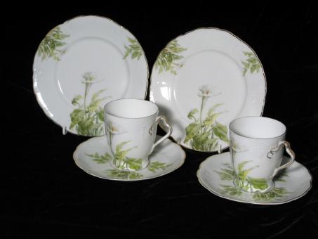 Zwei Jugendstil-Gedecke. Rosenthal um 1905 