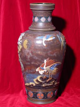 Storchen-Vase Mod. 1567. Mettlach, um 1885 